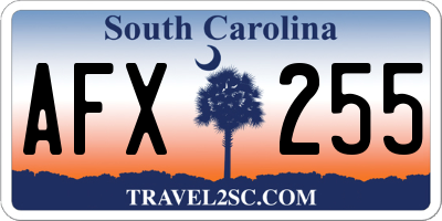 SC license plate AFX255
