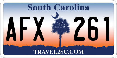 SC license plate AFX261