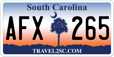 SC license plate AFX265