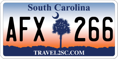 SC license plate AFX266