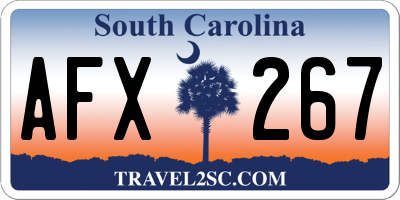 SC license plate AFX267
