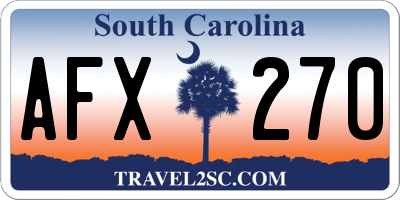 SC license plate AFX270
