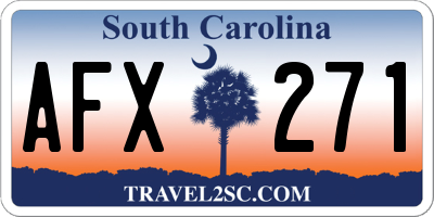 SC license plate AFX271