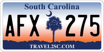 SC license plate AFX275