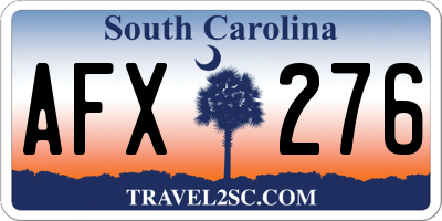 SC license plate AFX276