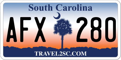 SC license plate AFX280