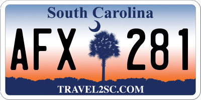 SC license plate AFX281