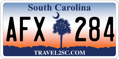 SC license plate AFX284