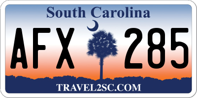 SC license plate AFX285
