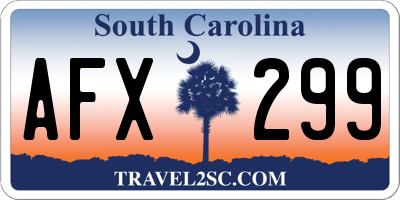 SC license plate AFX299