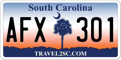 SC license plate AFX301