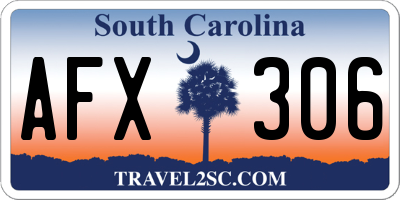 SC license plate AFX306
