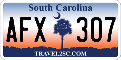 SC license plate AFX307