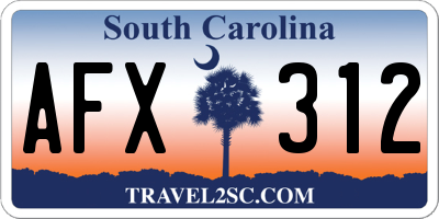SC license plate AFX312