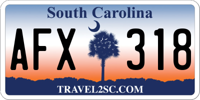 SC license plate AFX318