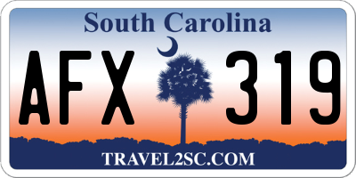 SC license plate AFX319