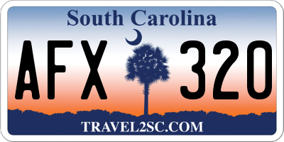 SC license plate AFX320