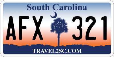 SC license plate AFX321