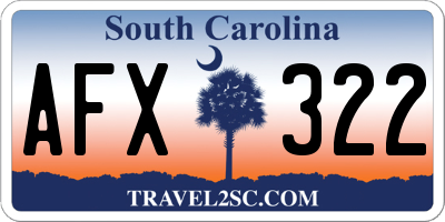 SC license plate AFX322