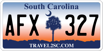SC license plate AFX327
