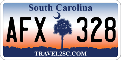 SC license plate AFX328