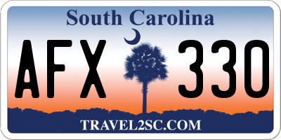 SC license plate AFX330