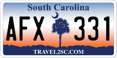 SC license plate AFX331