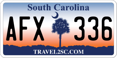 SC license plate AFX336