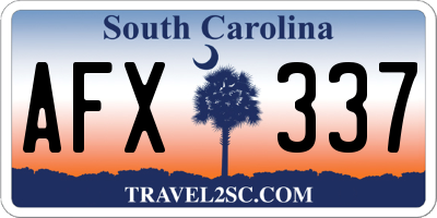 SC license plate AFX337