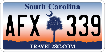 SC license plate AFX339