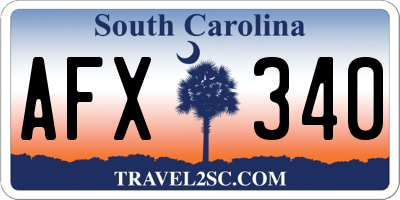 SC license plate AFX340