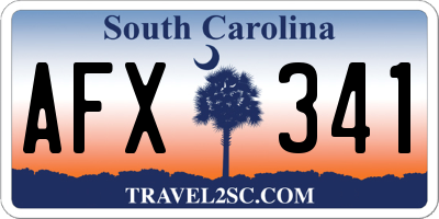SC license plate AFX341