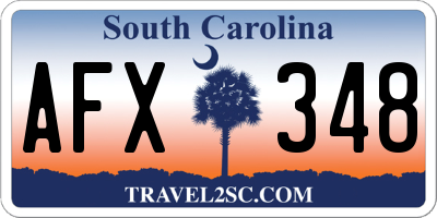 SC license plate AFX348