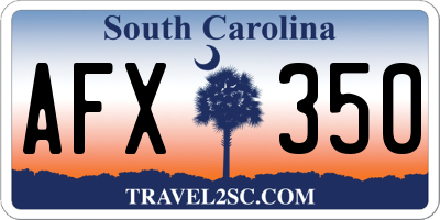 SC license plate AFX350