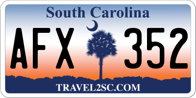 SC license plate AFX352