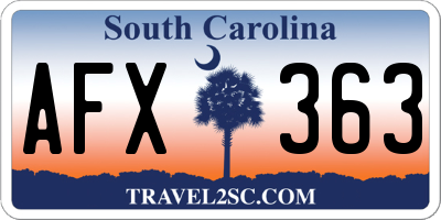 SC license plate AFX363