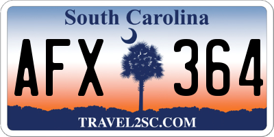 SC license plate AFX364