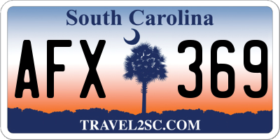 SC license plate AFX369