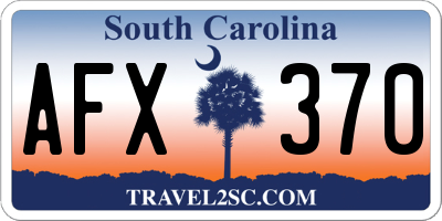 SC license plate AFX370
