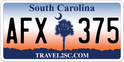 SC license plate AFX375