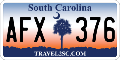 SC license plate AFX376