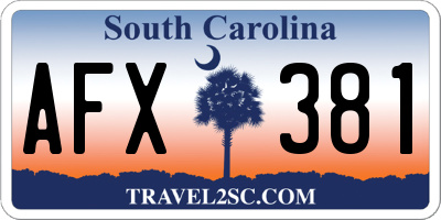 SC license plate AFX381