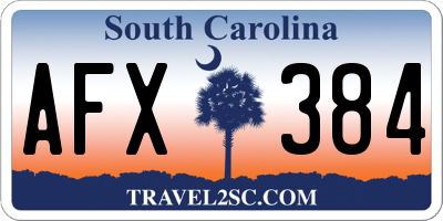 SC license plate AFX384