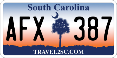 SC license plate AFX387