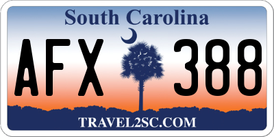 SC license plate AFX388