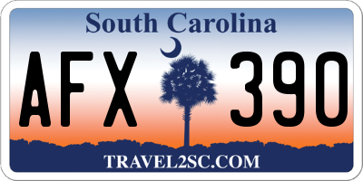 SC license plate AFX390