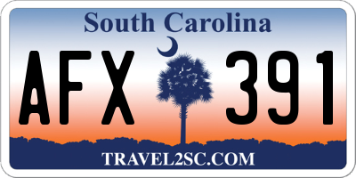 SC license plate AFX391