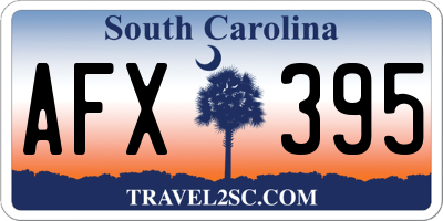 SC license plate AFX395