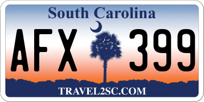 SC license plate AFX399