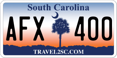 SC license plate AFX400